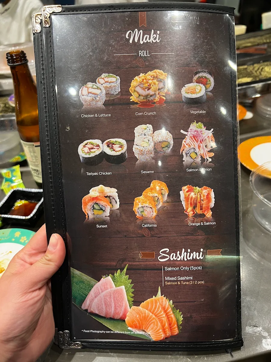 Menu, Sushi Densha Rouse Hill