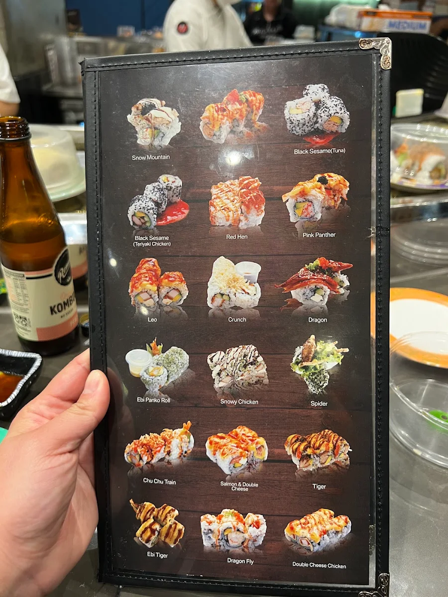 Menu, Sushi Densha Rouse Hill