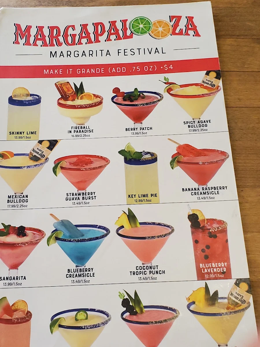 Menu, Lone Star Texas Grill