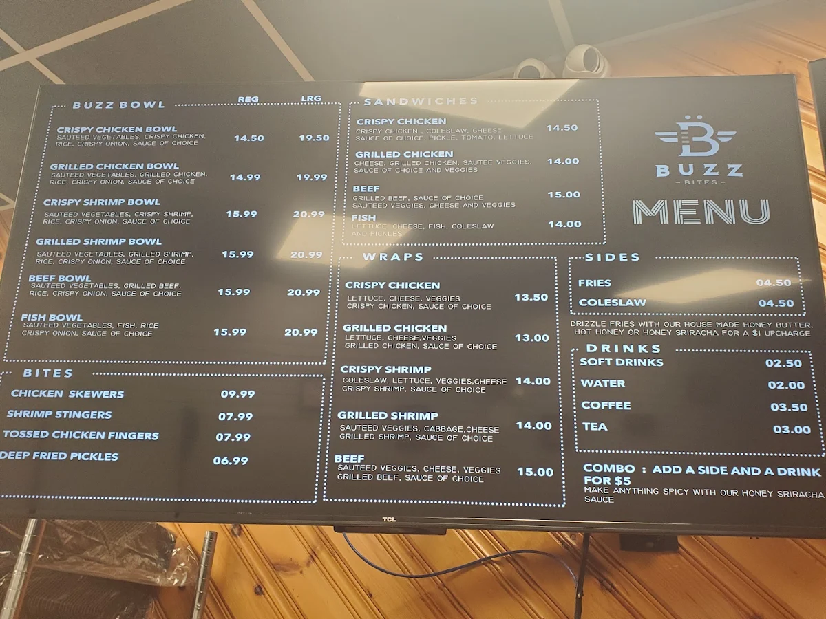 Menu, Buzz Bites