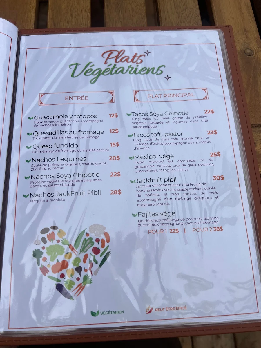 Menu, Restaurant Agave - Saint-Jean-sur-Richelieu