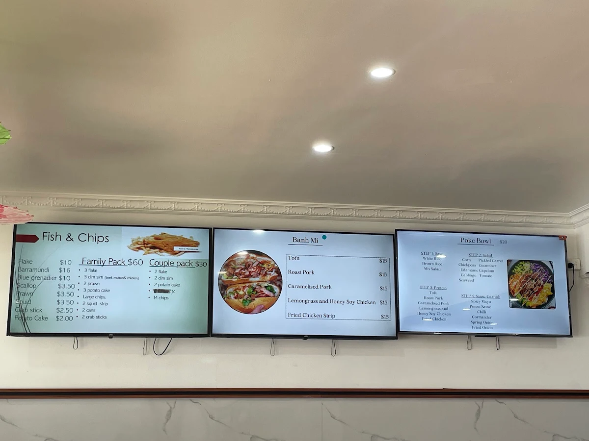 Menu, Kims takeaway