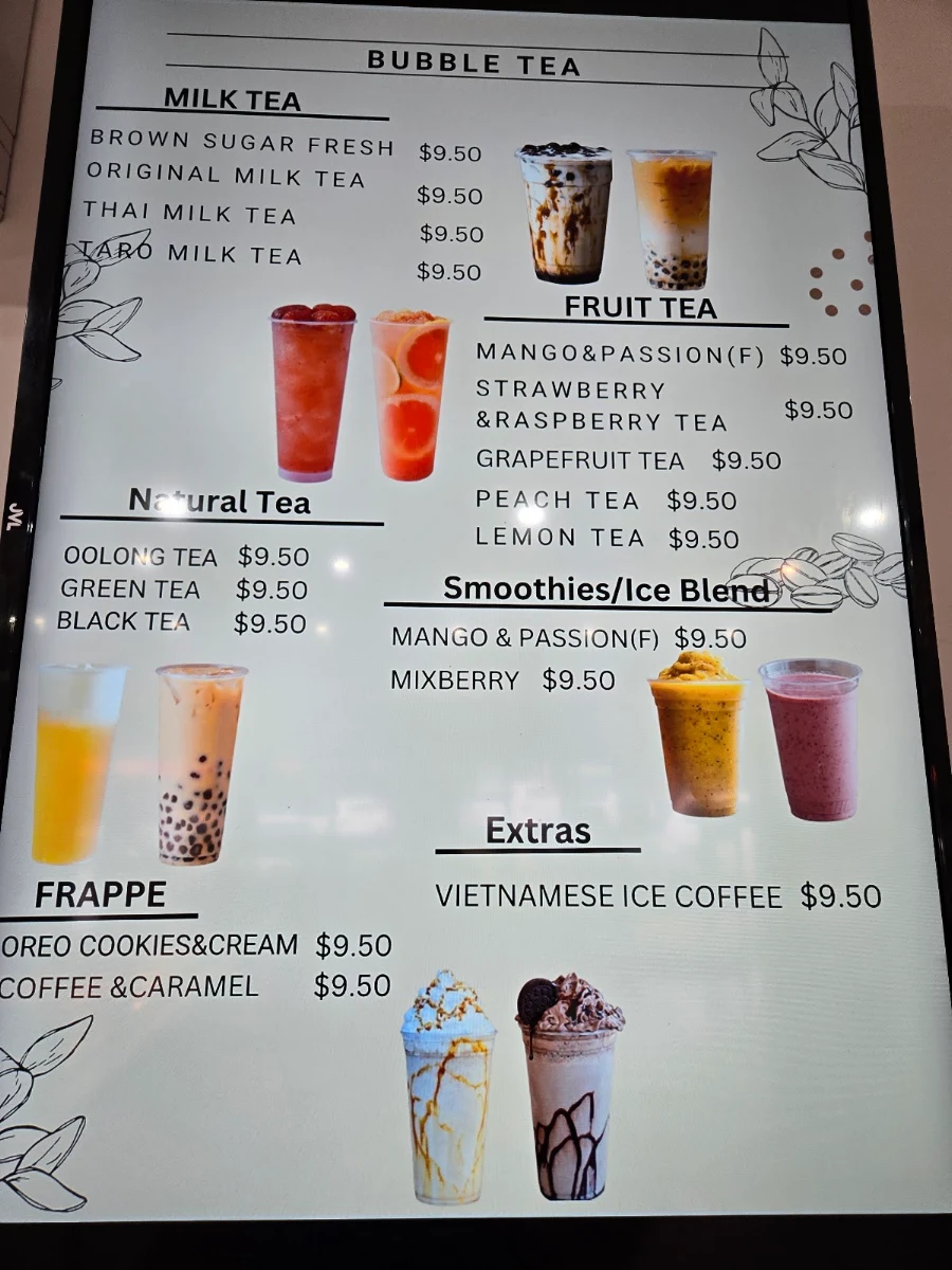 Menu, Kims takeaway
