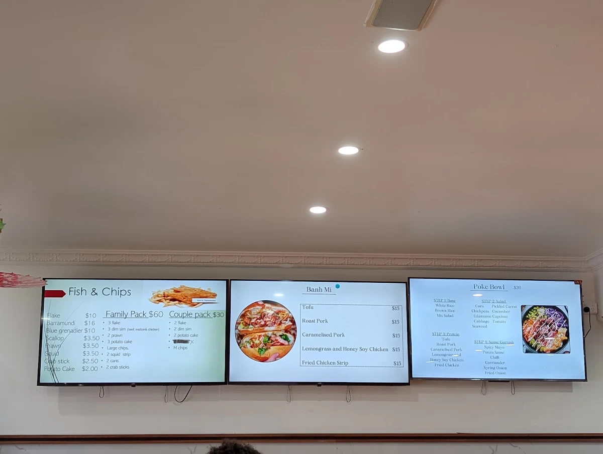 Menu, Kims takeaway