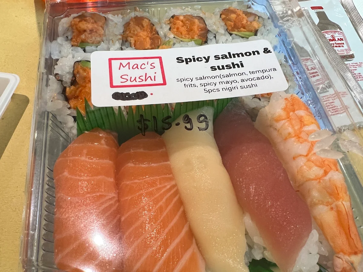 Menu, Mac’s Sushi