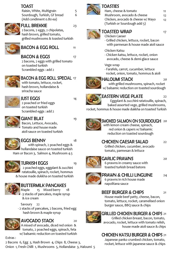 Menu, HOTARU Japanese Cafe & Restaurant (19 The Boulevarde)