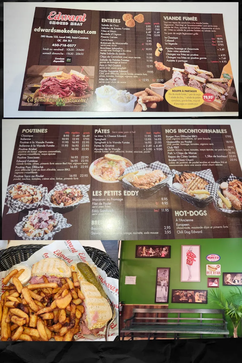 Menu, Edward Smoked Meat