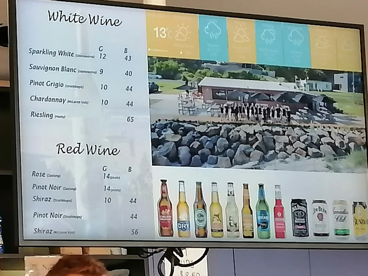 Menu, Bridgewater Bay Cafe