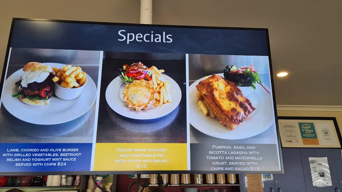 Menu, Bridgewater Bay Cafe