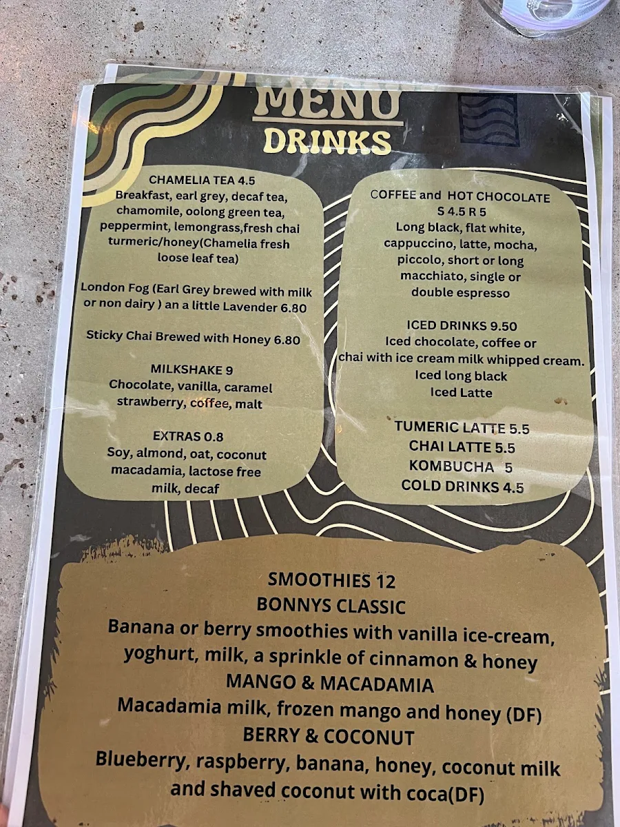 Menu, Riverview Cafe on Camden
