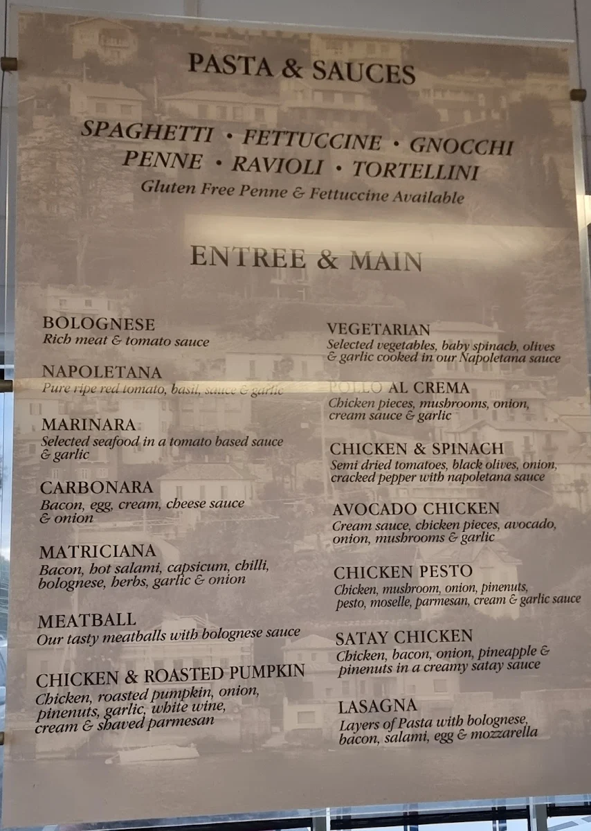Menu, Town and Country Pizza Bairnsdale