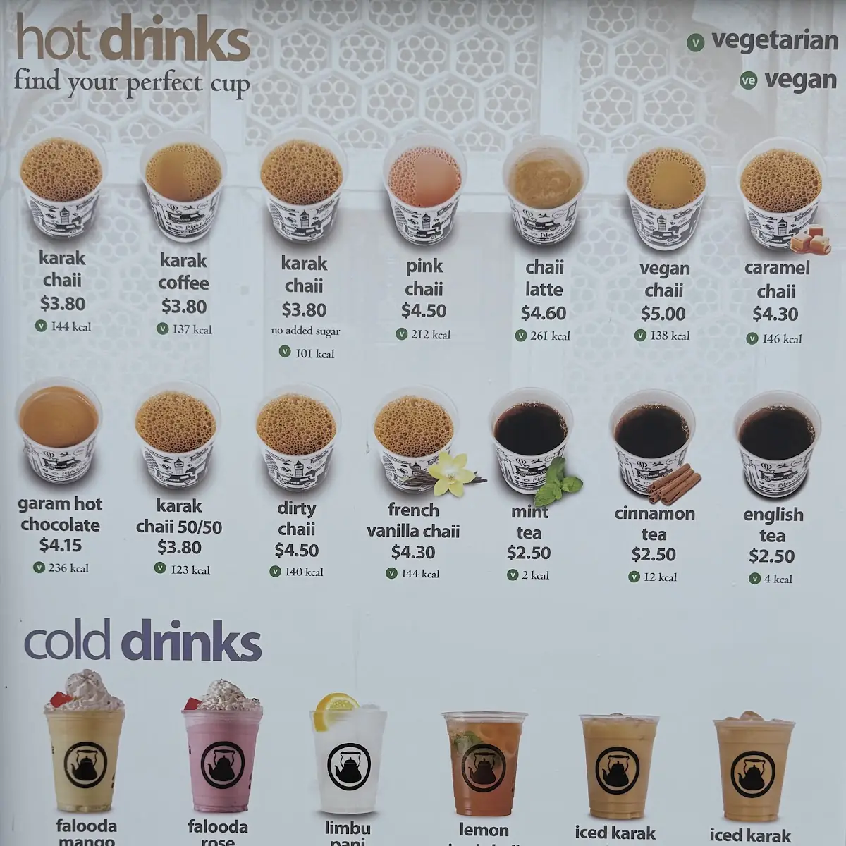 Menu, Chaiiwala Of London - White Rock