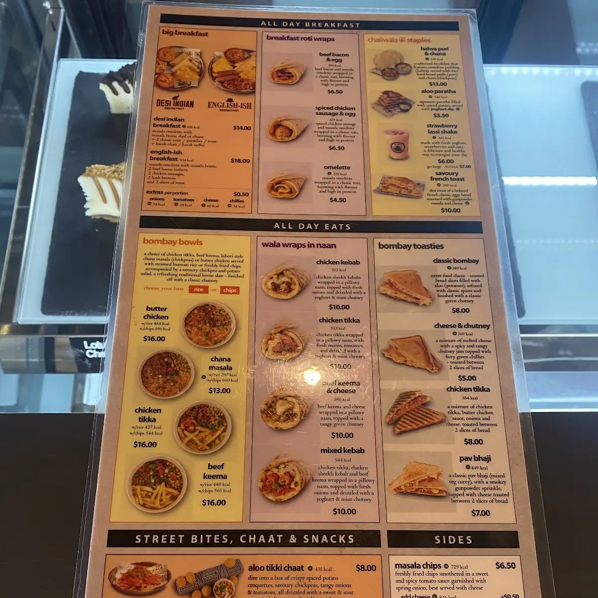 Menu, Chaiiwala Of London - White Rock