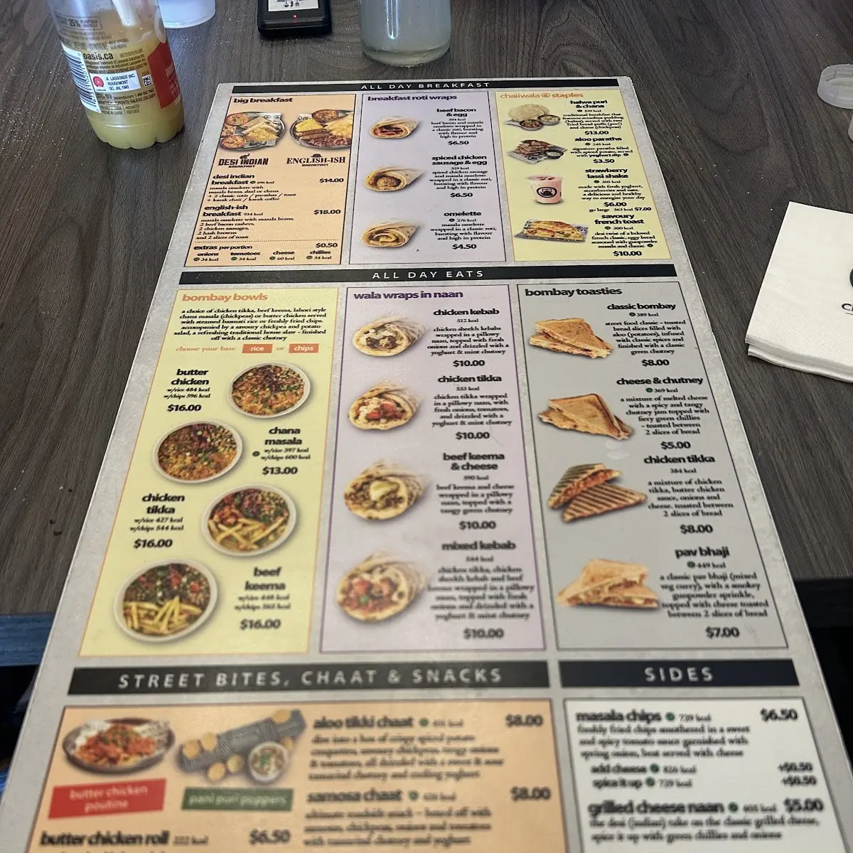 Menu, Chaiiwala Of London - White Rock