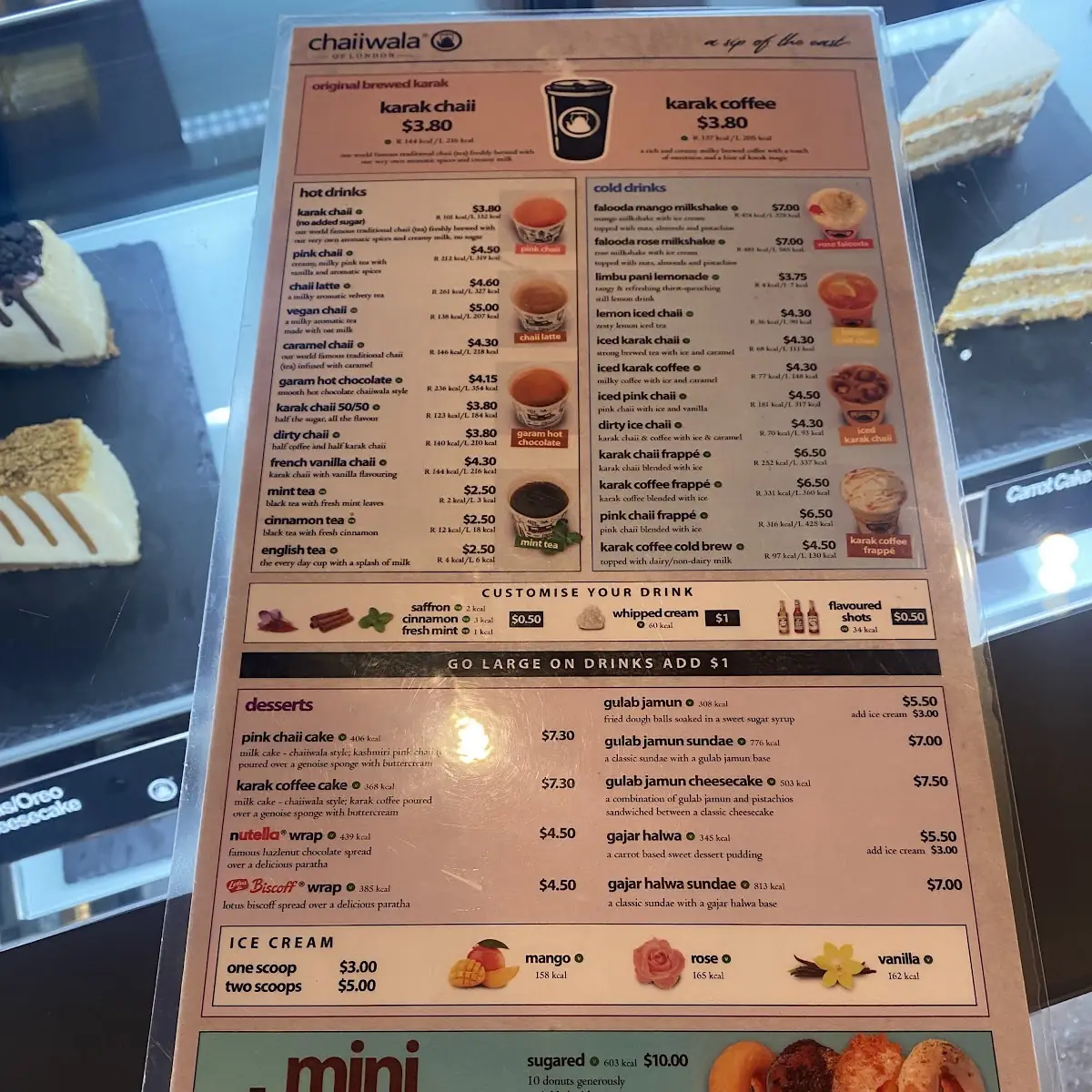 Menu, Chaiiwala Of London - White Rock