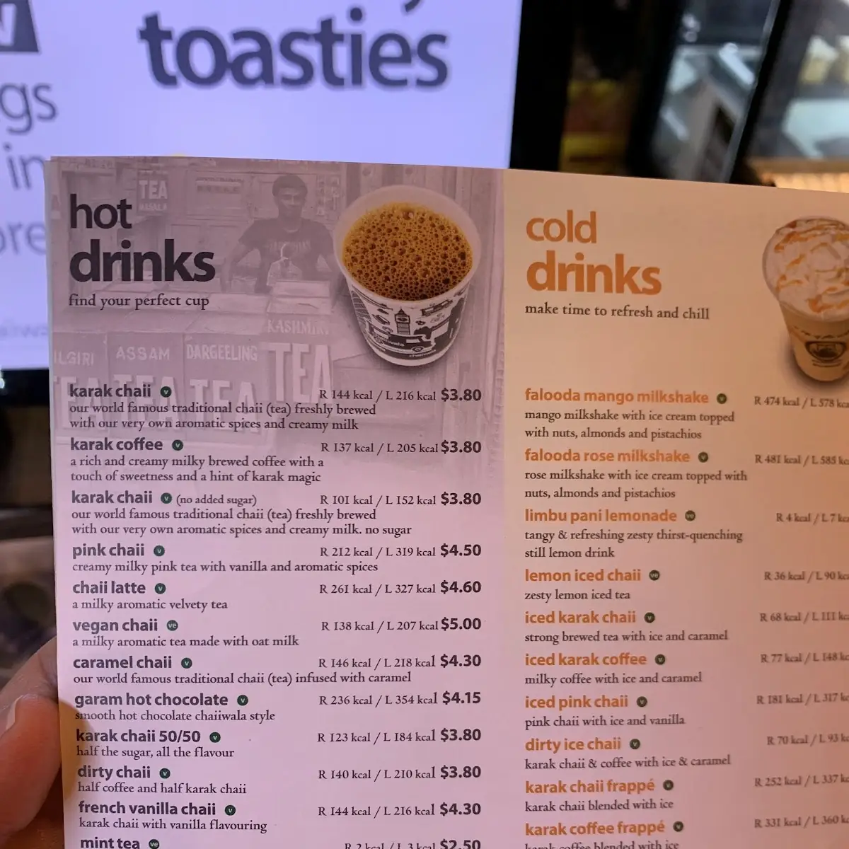 Menu, Chaiiwala Of London - White Rock