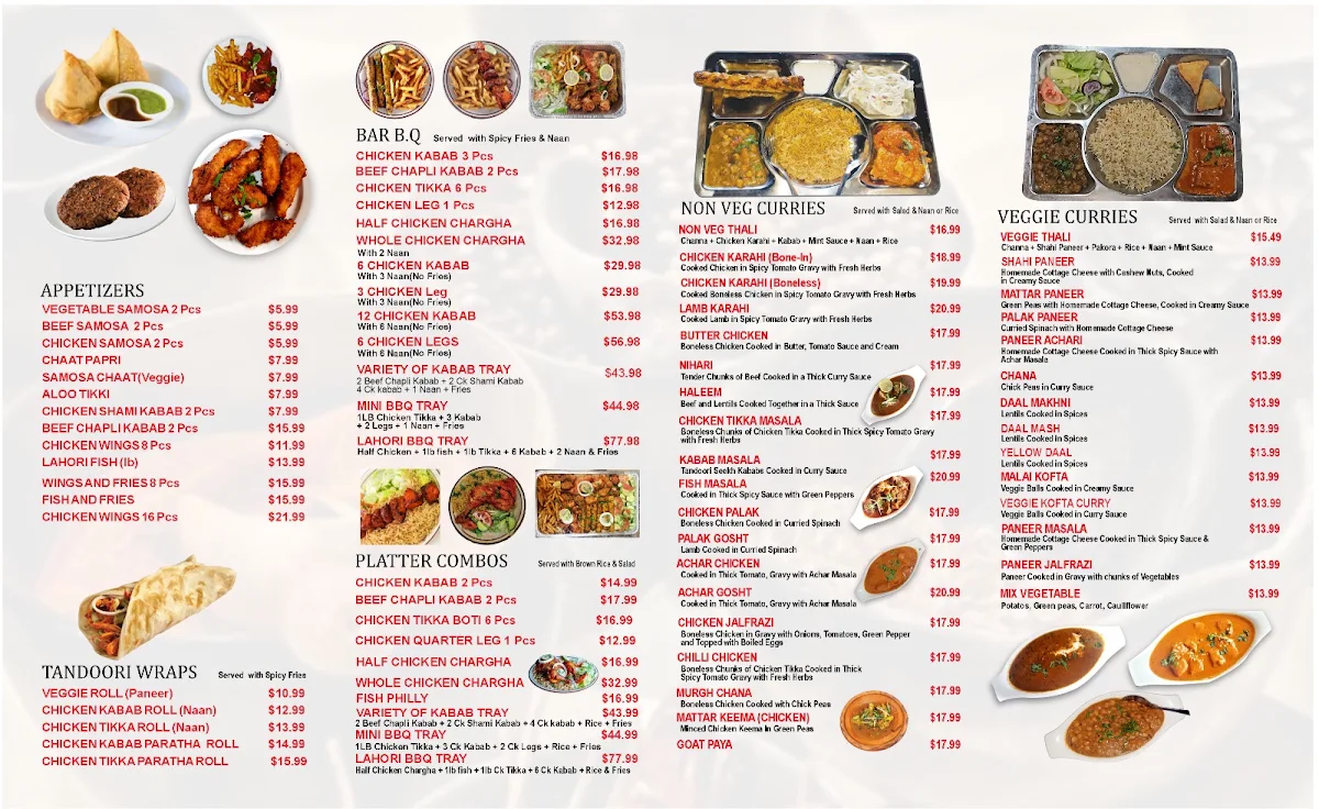 Menu, LAHORI CHARGHA HUTT