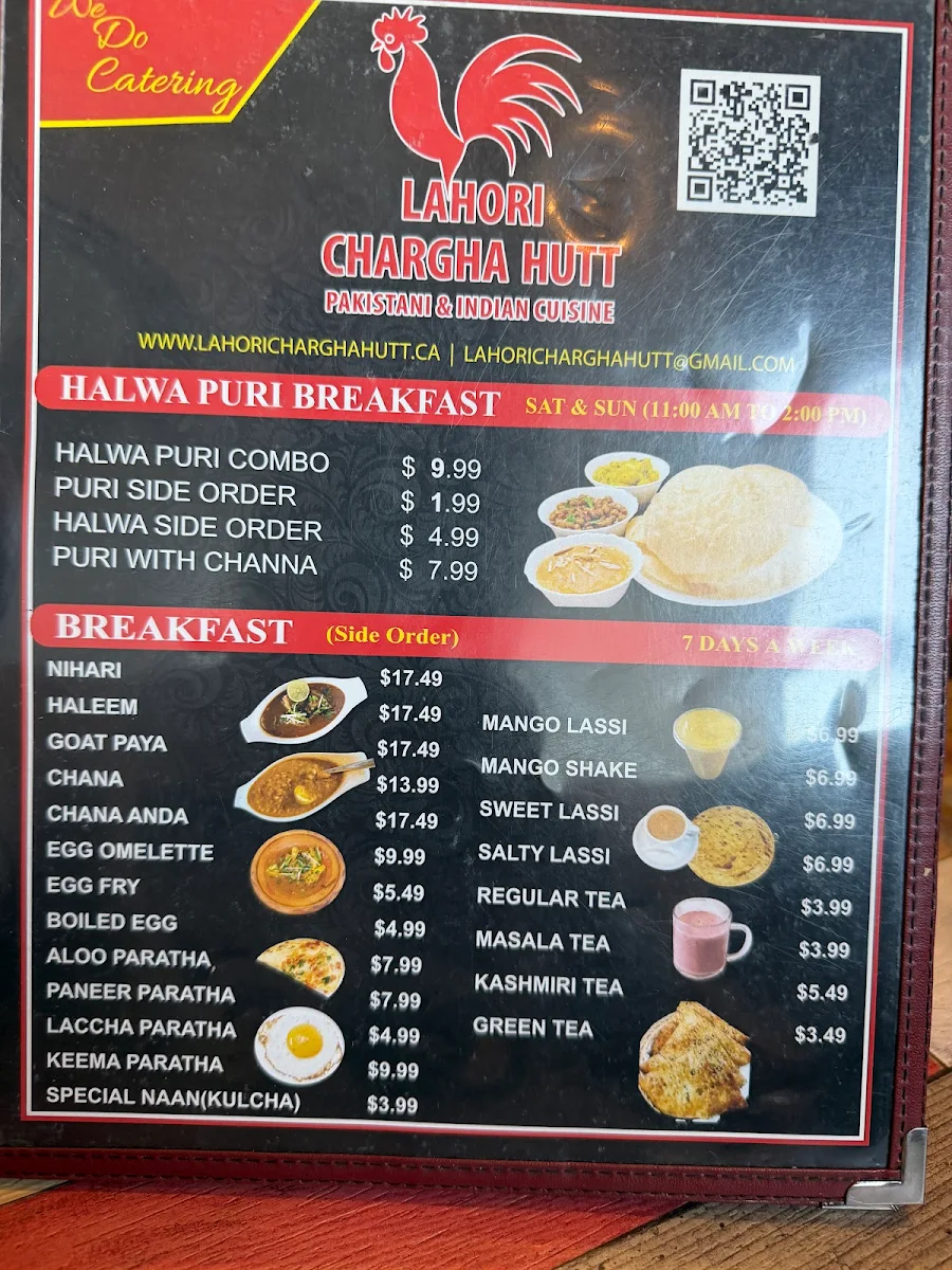Menu, LAHORI CHARGHA HUTT