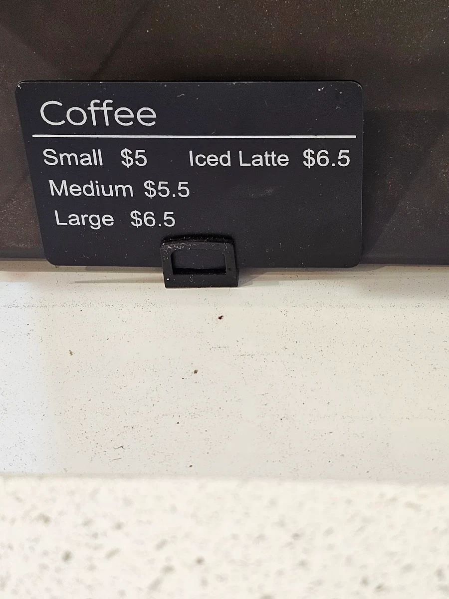 Menu, Harol’s espresso