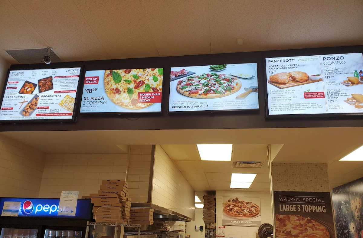 Menu, Pizzaville