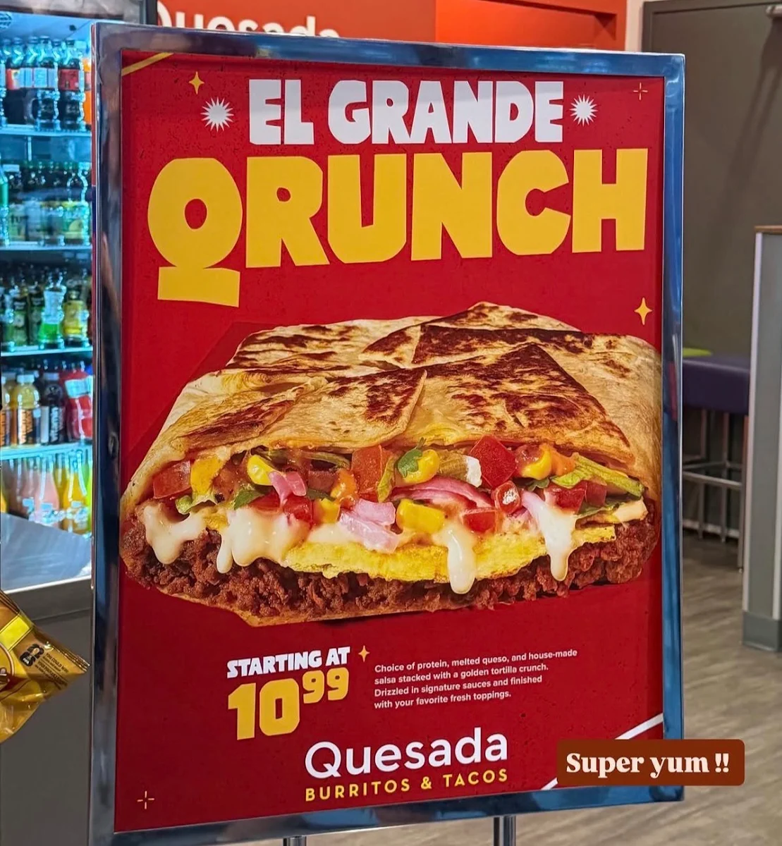 Menu, Quesada Burritos & Tacos