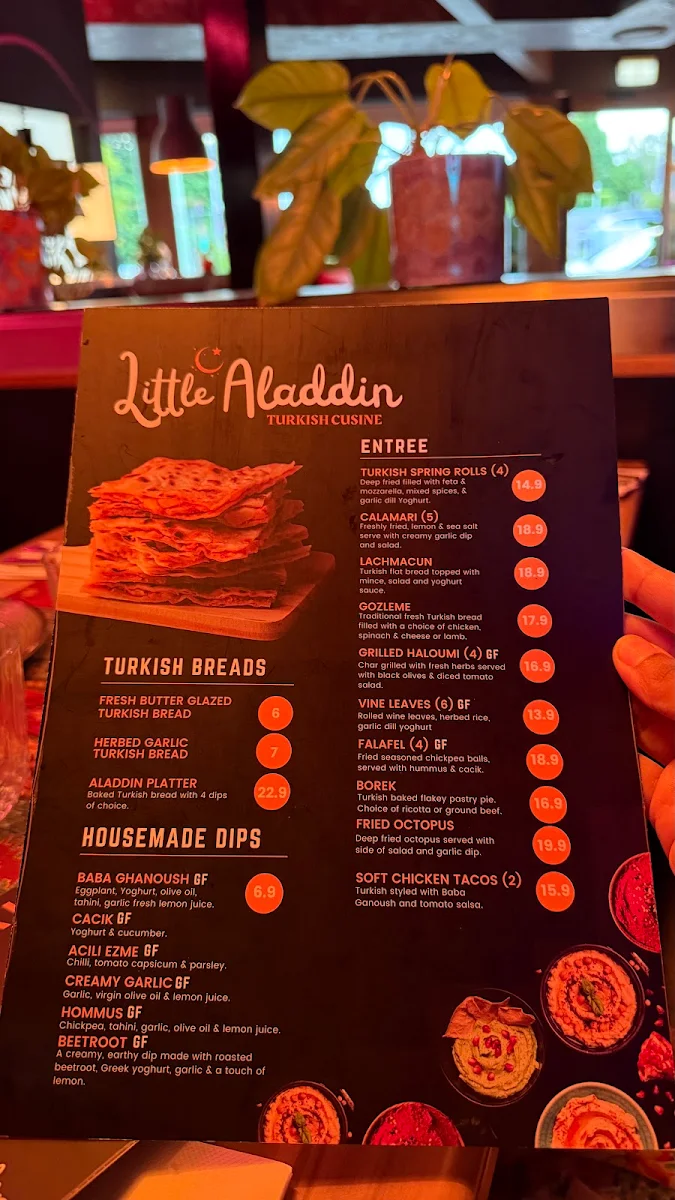 Menu, Little Aladdin