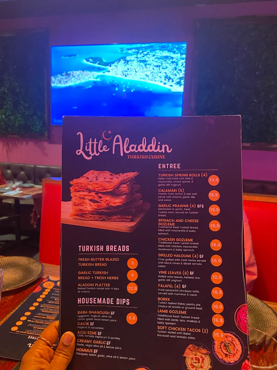 Menu, Little Aladdin