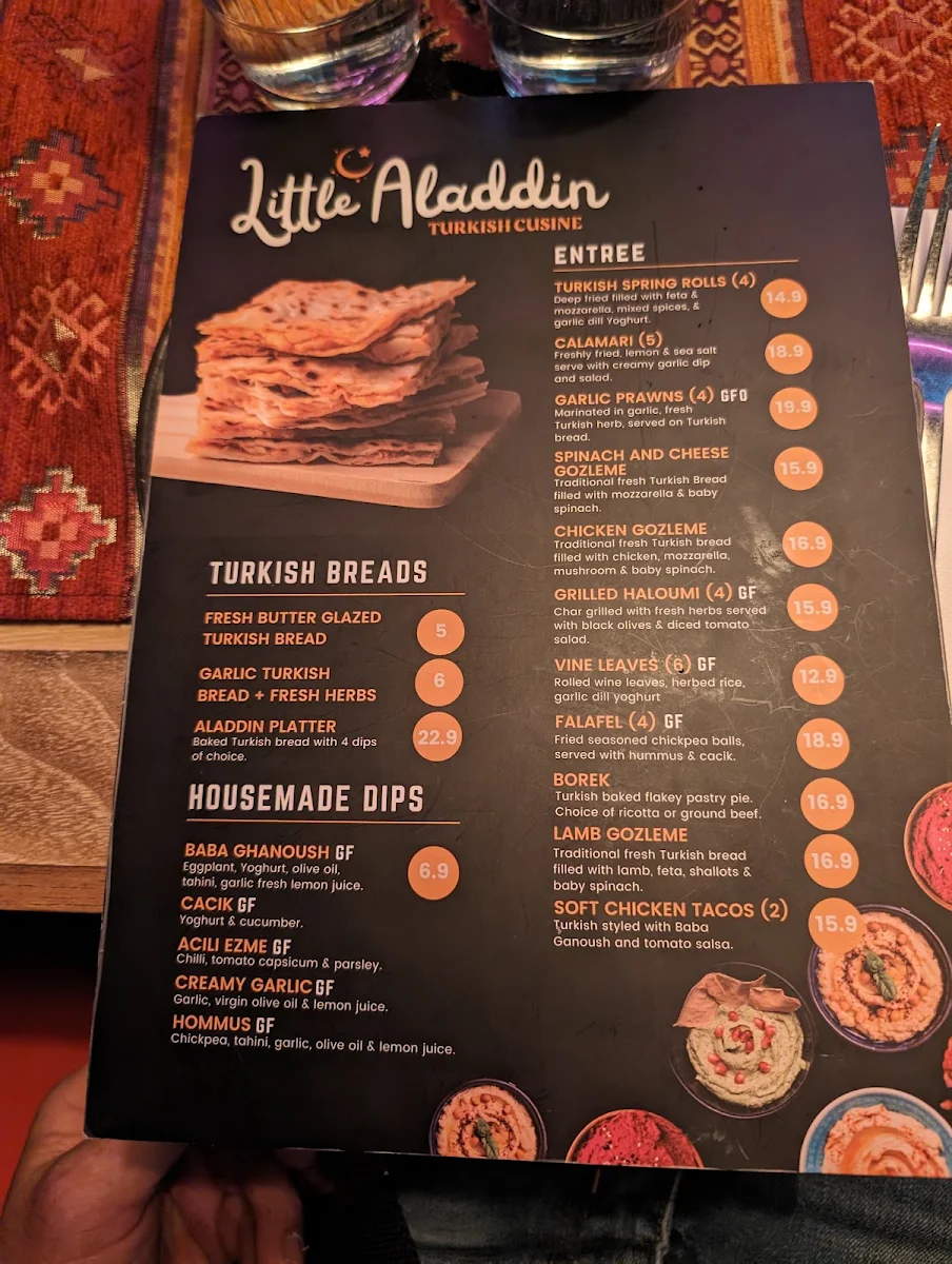 Menu, Little Aladdin