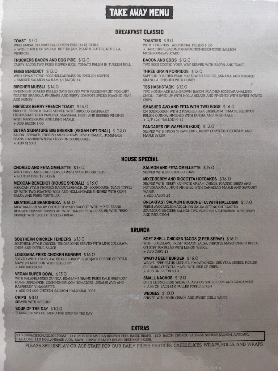 Menu, The social sutra
