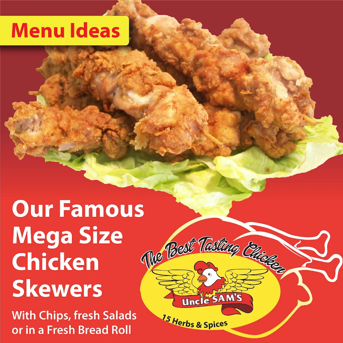 Menu, Uncle Sam's Chicken Charcoal - Pakenham