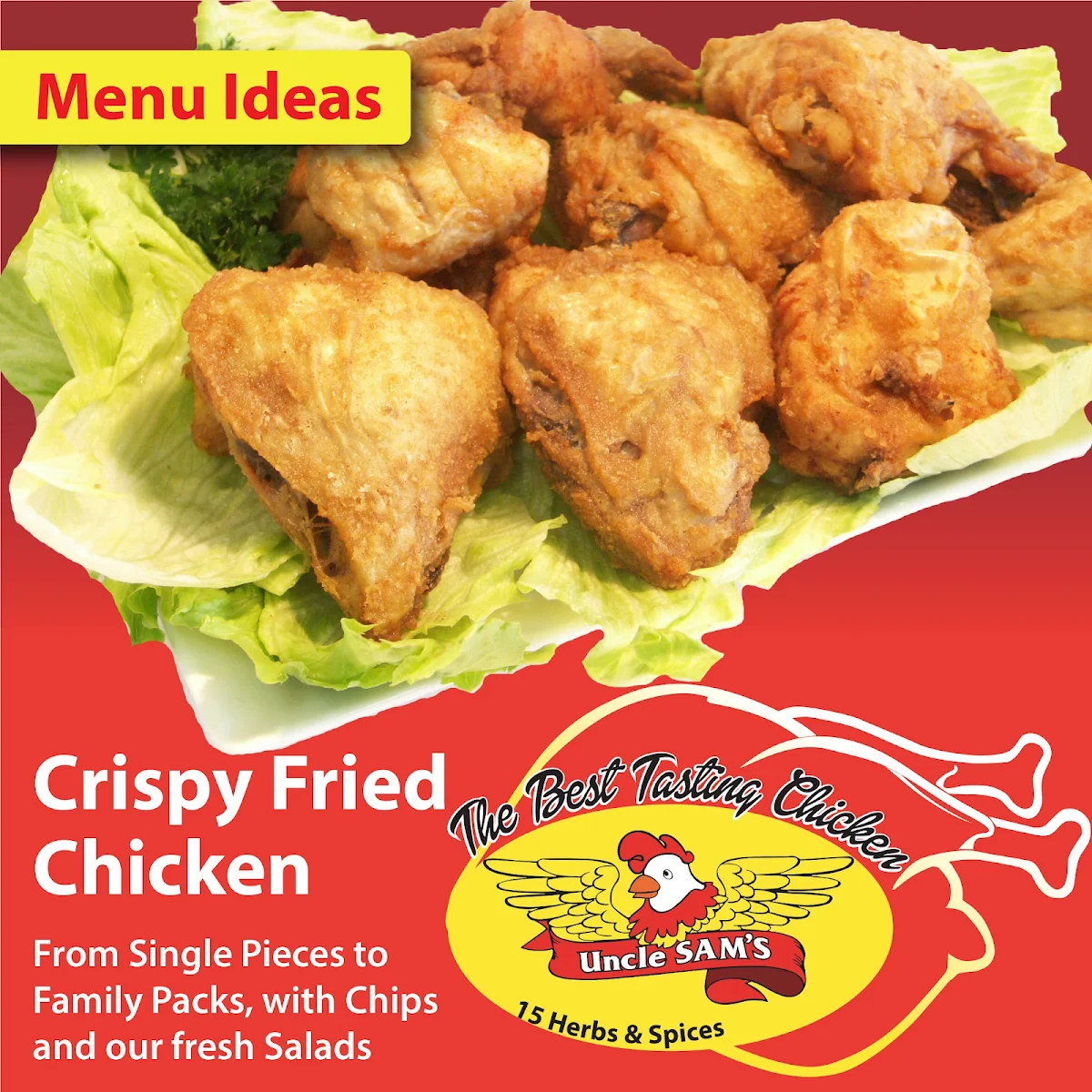 Menu, Uncle Sam's Chicken Charcoal - Pakenham