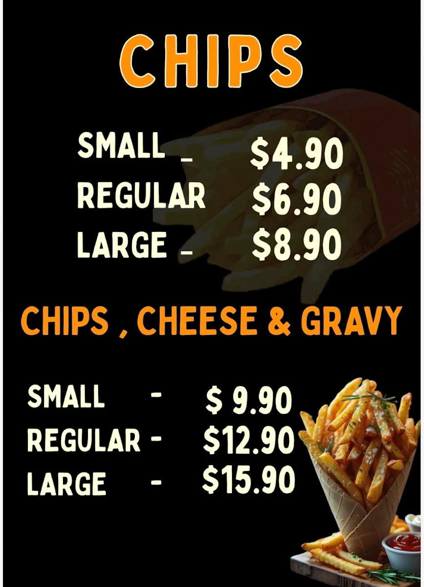 Menu, The Kebab Bar