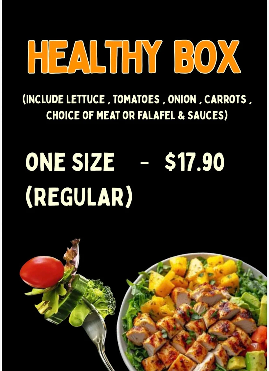 Menu, The Kebab Bar
