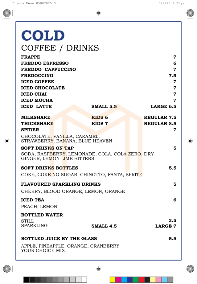 Menu, Melissa Oakleigh
