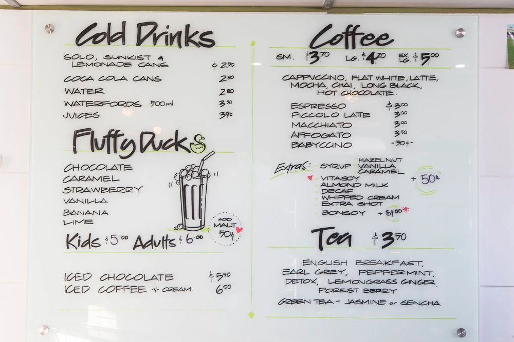 Menu, Bite Me Bakehouse