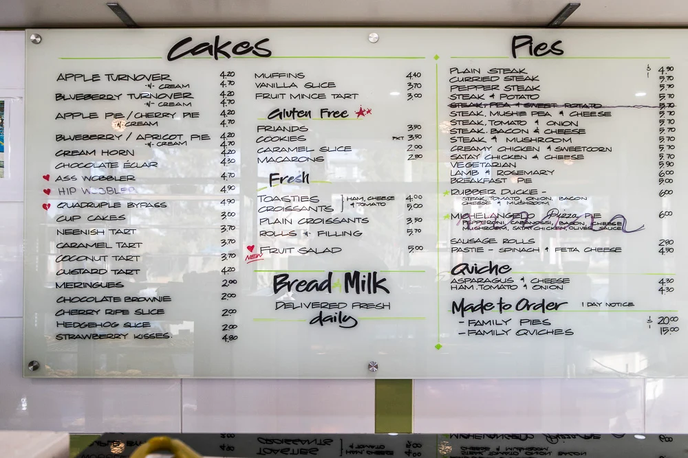 Menu, Bite Me Bakehouse