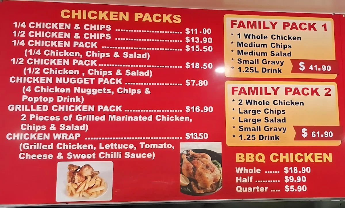 Menu, Monfarville Chickens
