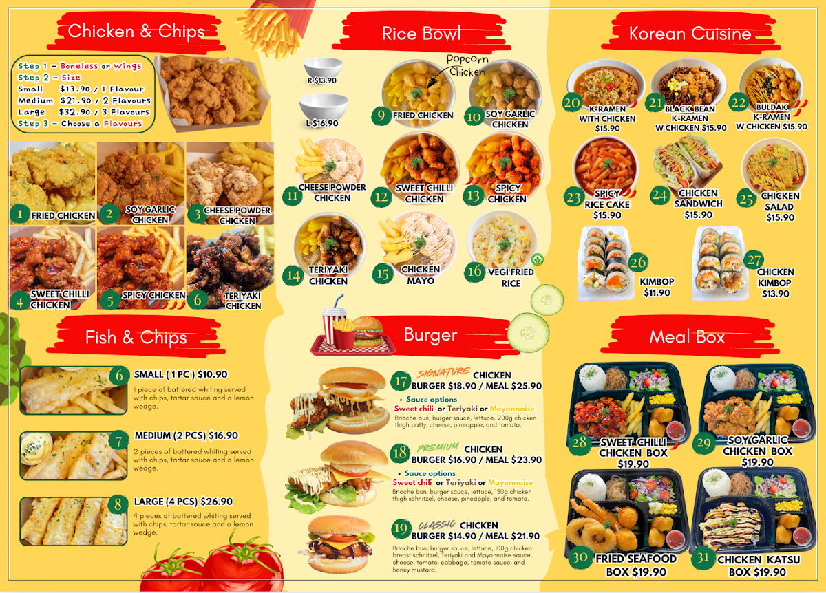 Menu, Gorban