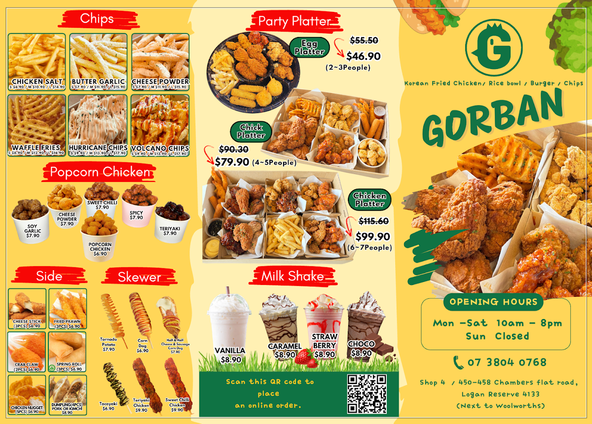 Menu, Gorban