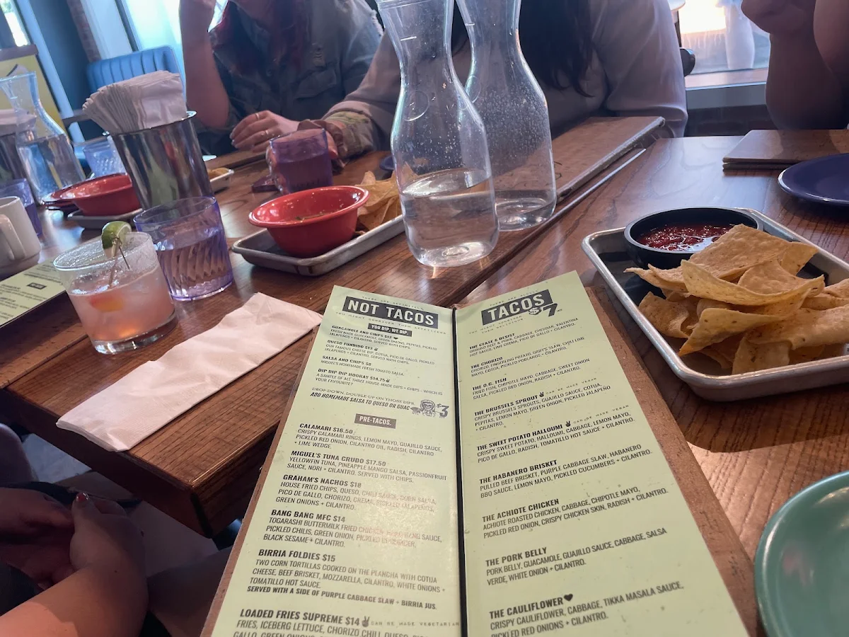 Menu, The Mule Burlington (Formerly Burro)