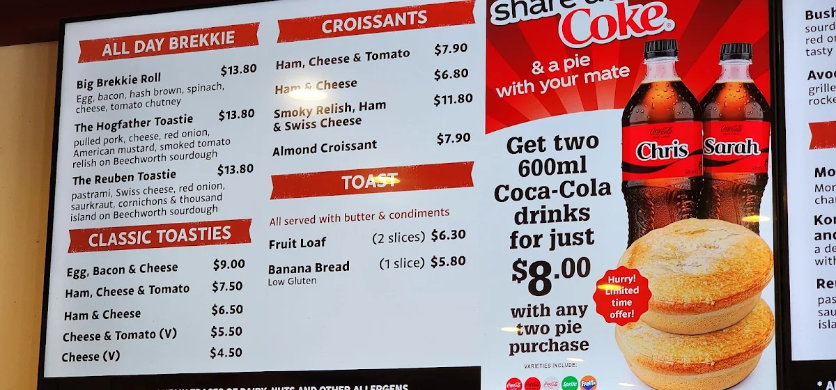 Menu, Beechworth Bakery Bright