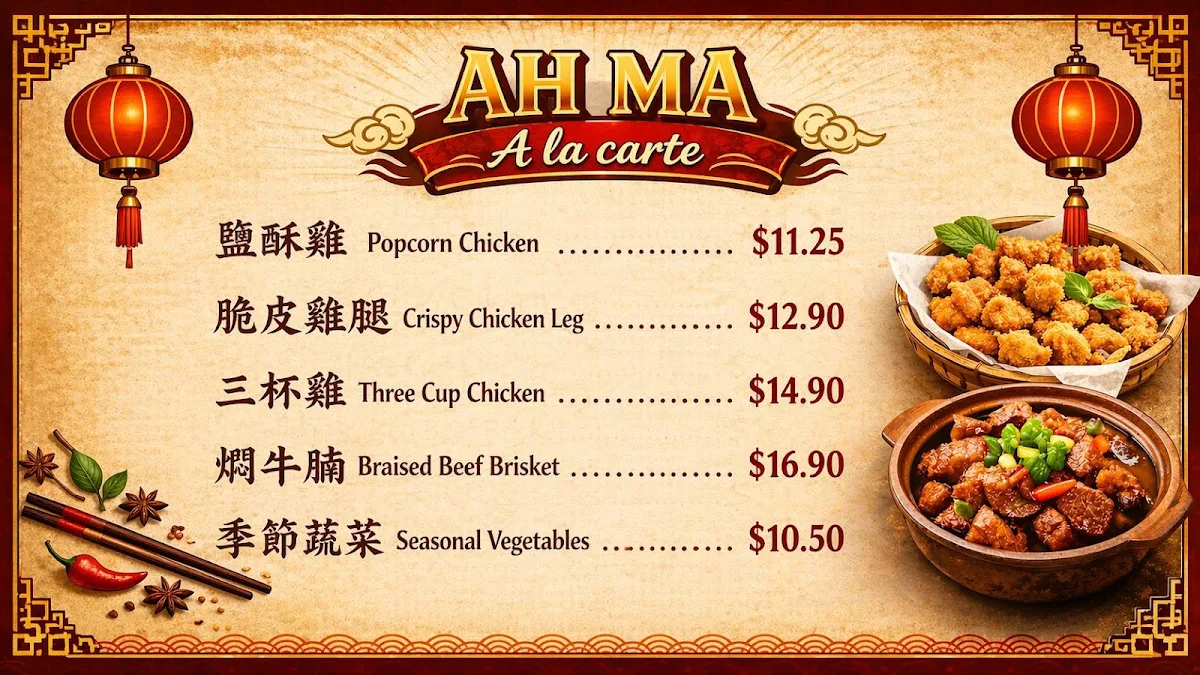 Menu, AH MA – Taste of Home