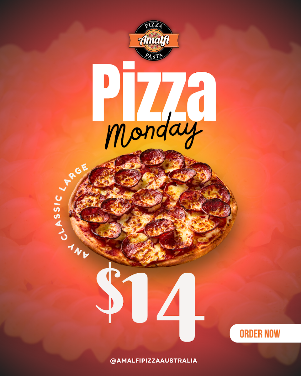 Menu, Amalfi Pizza & Pasta Bell Park