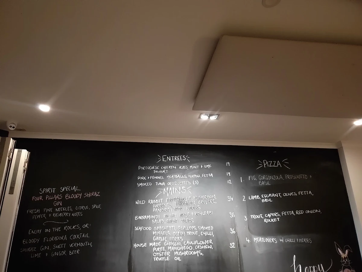 Menu, Volpino Pizzeria and Wine Bar