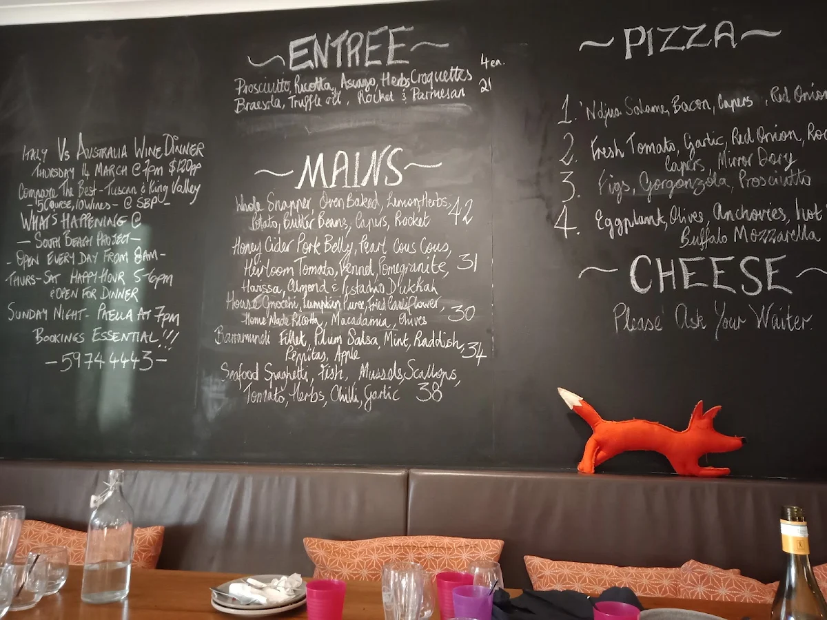 Menu, Volpino Pizzeria and Wine Bar
