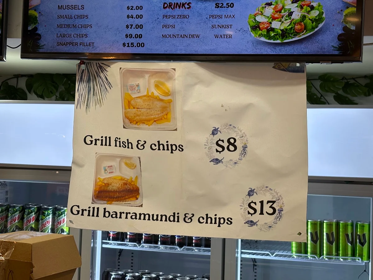Menu, Seafood R us