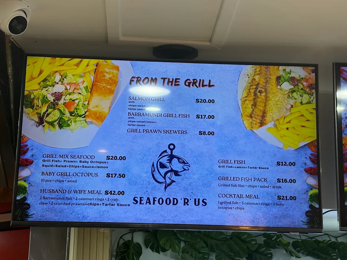 Menu, Seafood R us