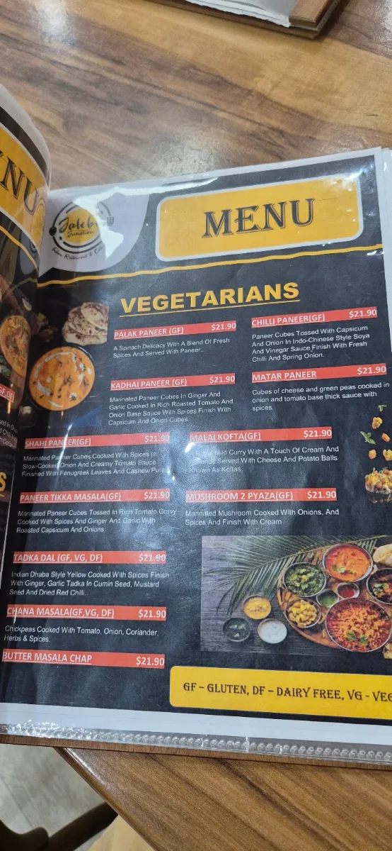 Menu, JALEBI JUNCTION
