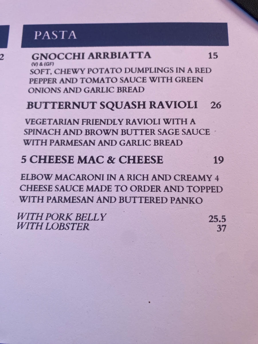 Menu, The Office Tap & Grill