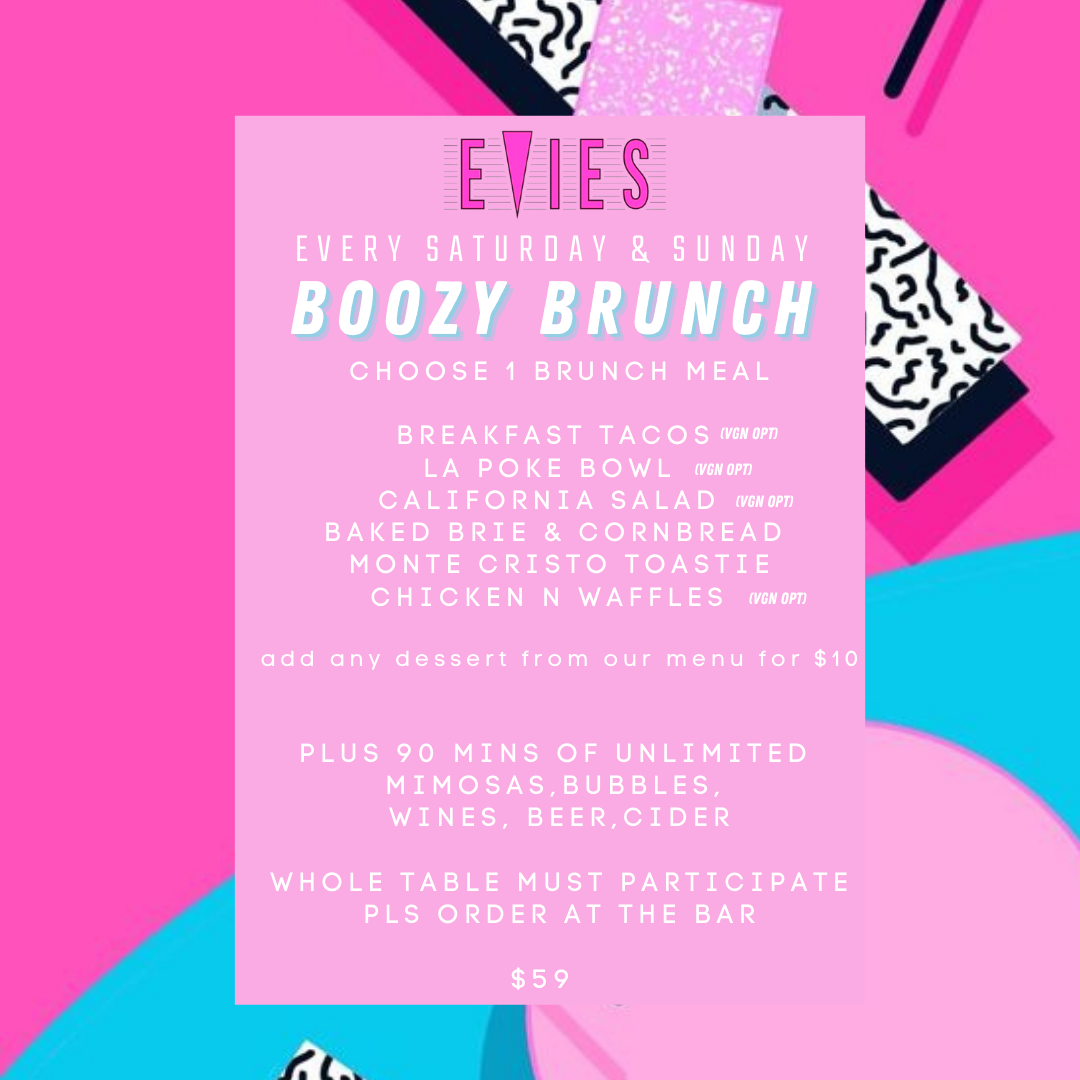 Menu, Evies Disco Diner